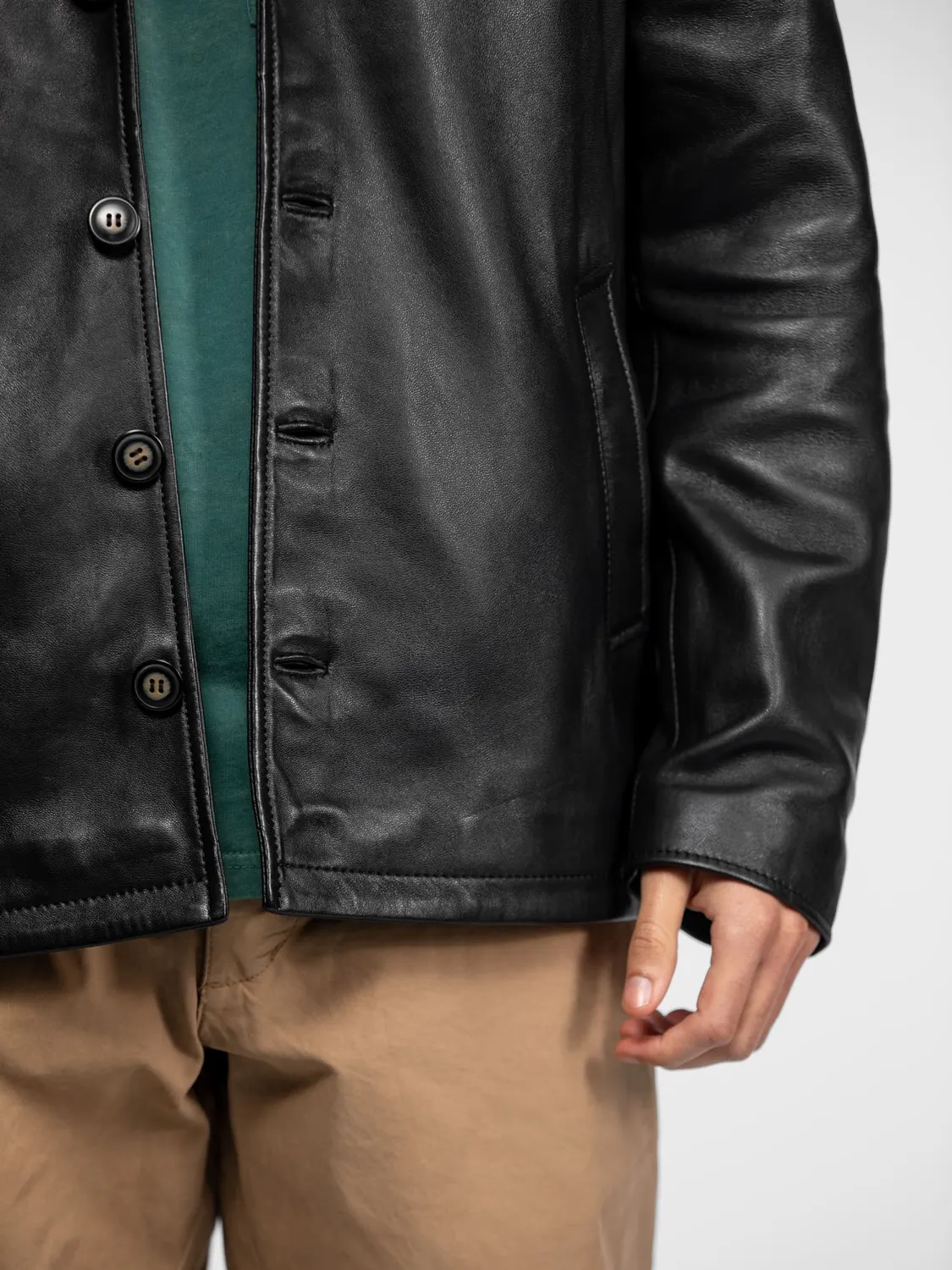 Daytona Dodge veste cuir homme noir agneau regular