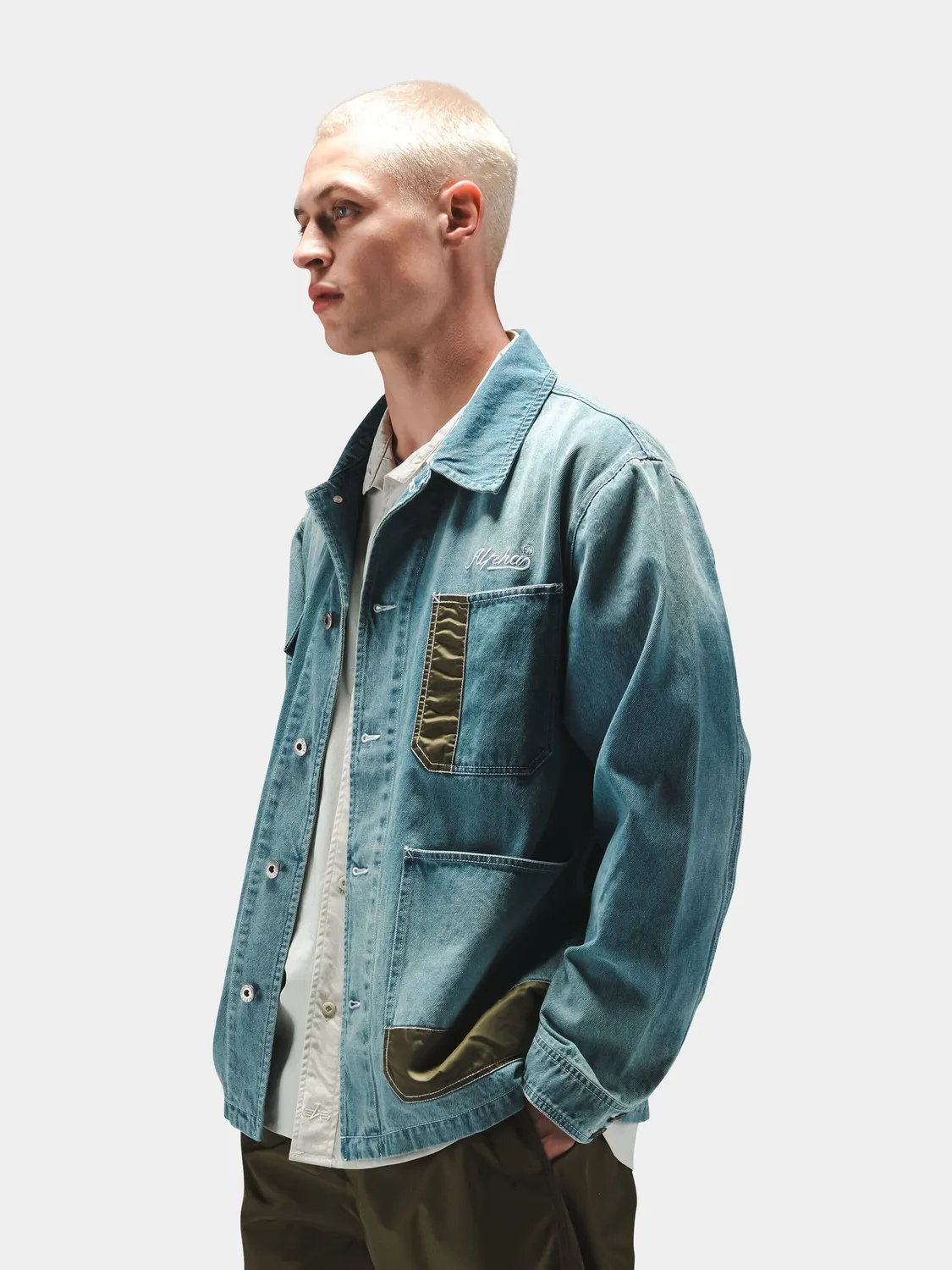 Alpha Industries Chore veste denim relaxed bleu coton