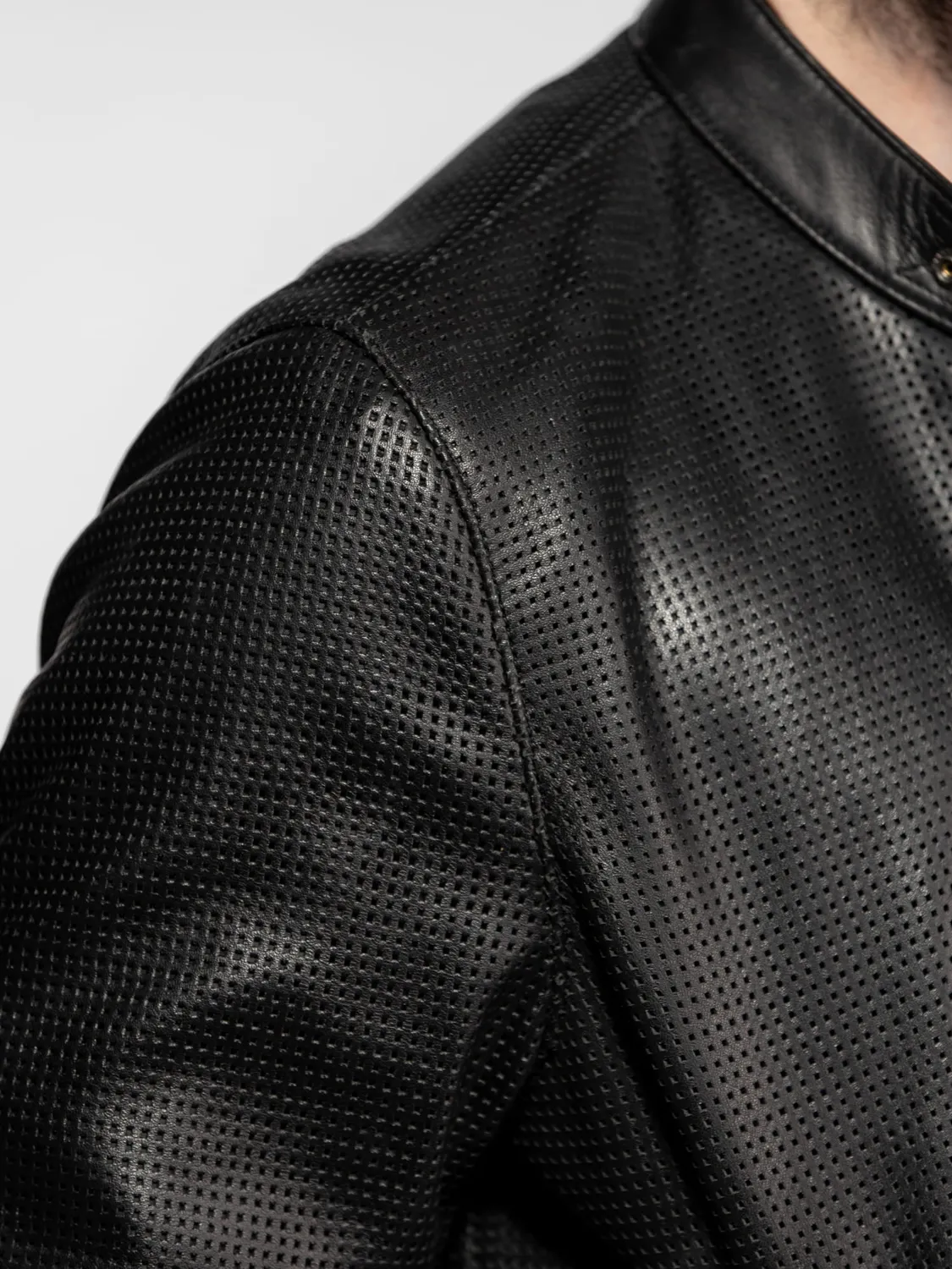 Daytona Berrien blouson cuir perforé noir