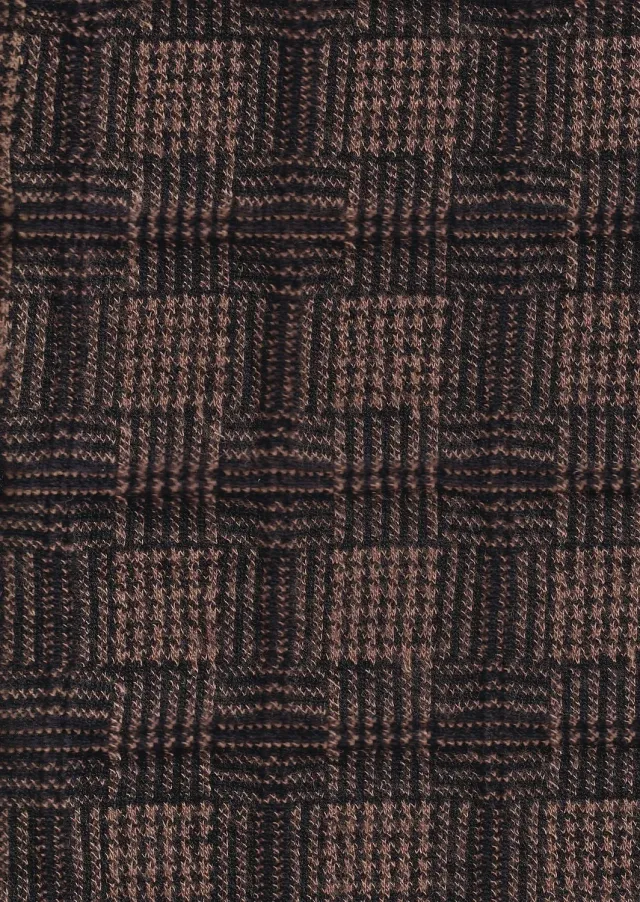 Hollington quilted micro check or tissu matelassé laine