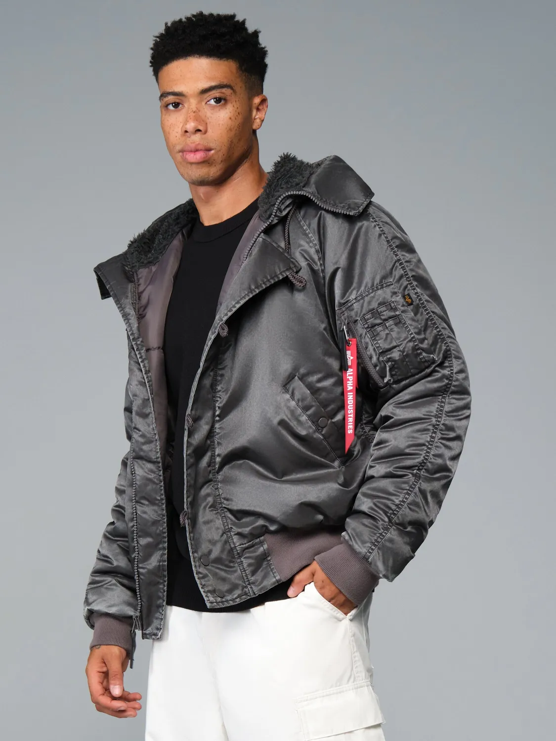 Alpha Industries N-2B Battlewash parka noir grand froid