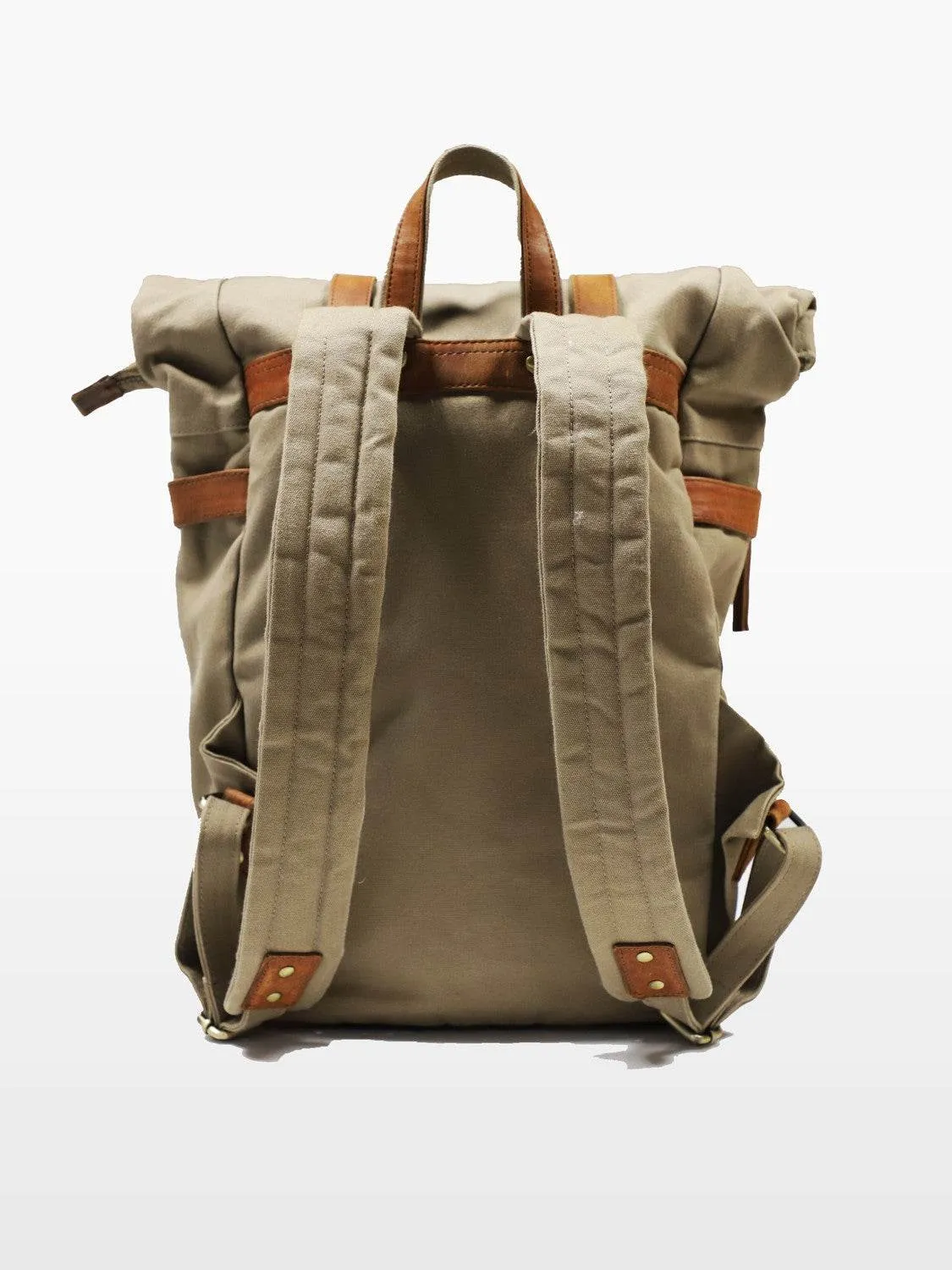 Daytona Mercado sac à dos toile cirée Dark Cognac