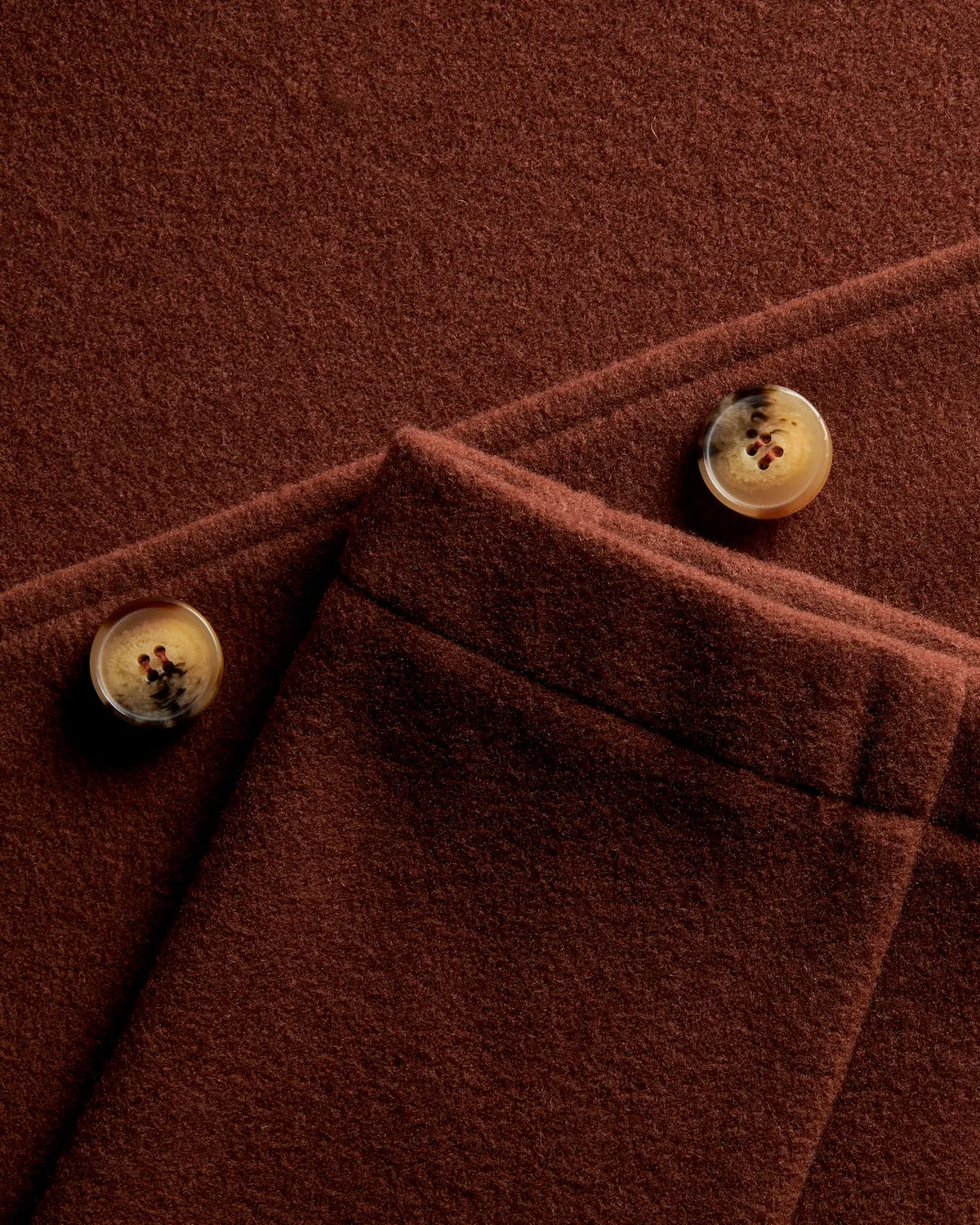 Soubacq Le Trench Lavallière trench drap de laine brun
