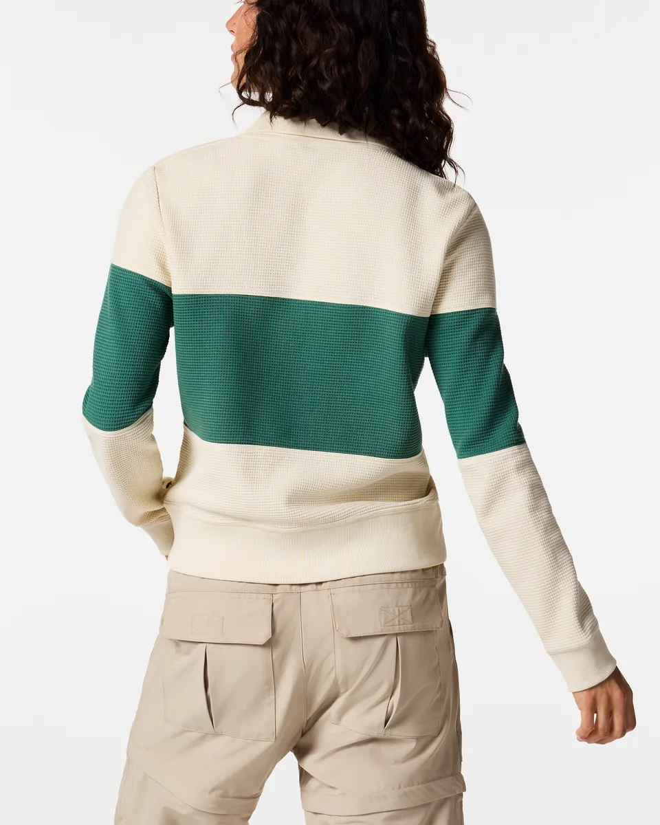 Cotopaxi Atajo Waffle polo femme Cream Juniper nid d'abeille