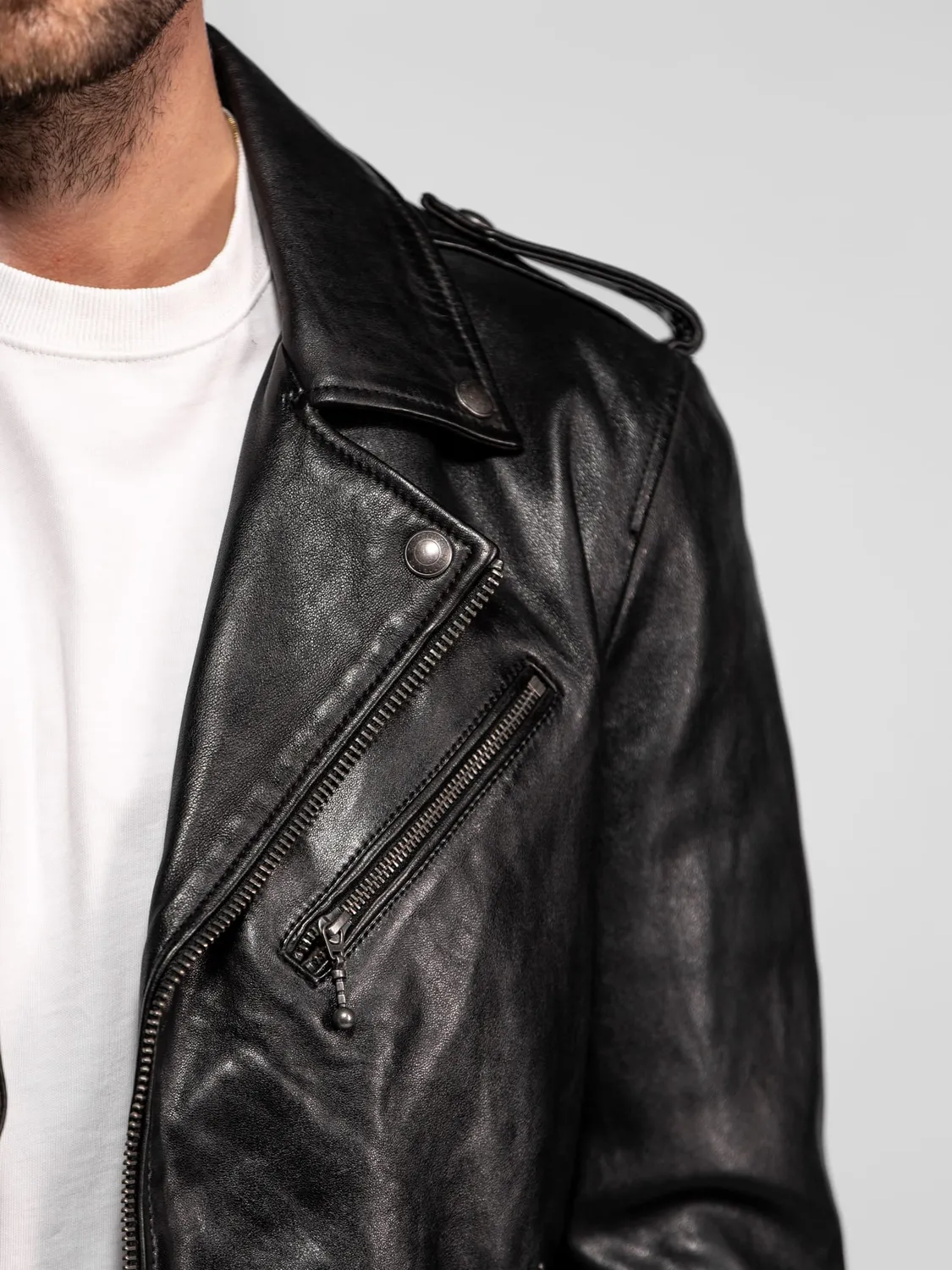 Daytona Golberg blouson biker homme noir cintré