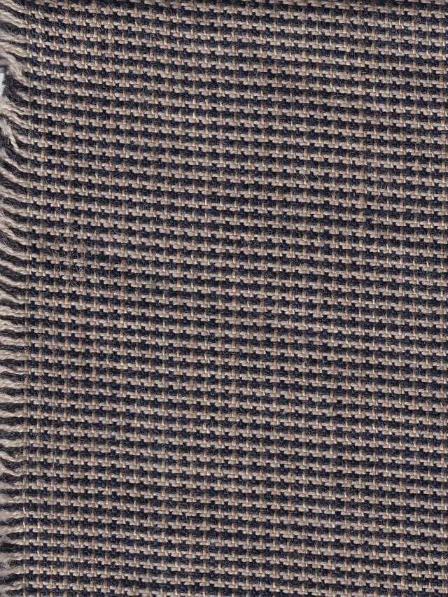 Hollington mini pied de poule tissu laine coton lin au mètre