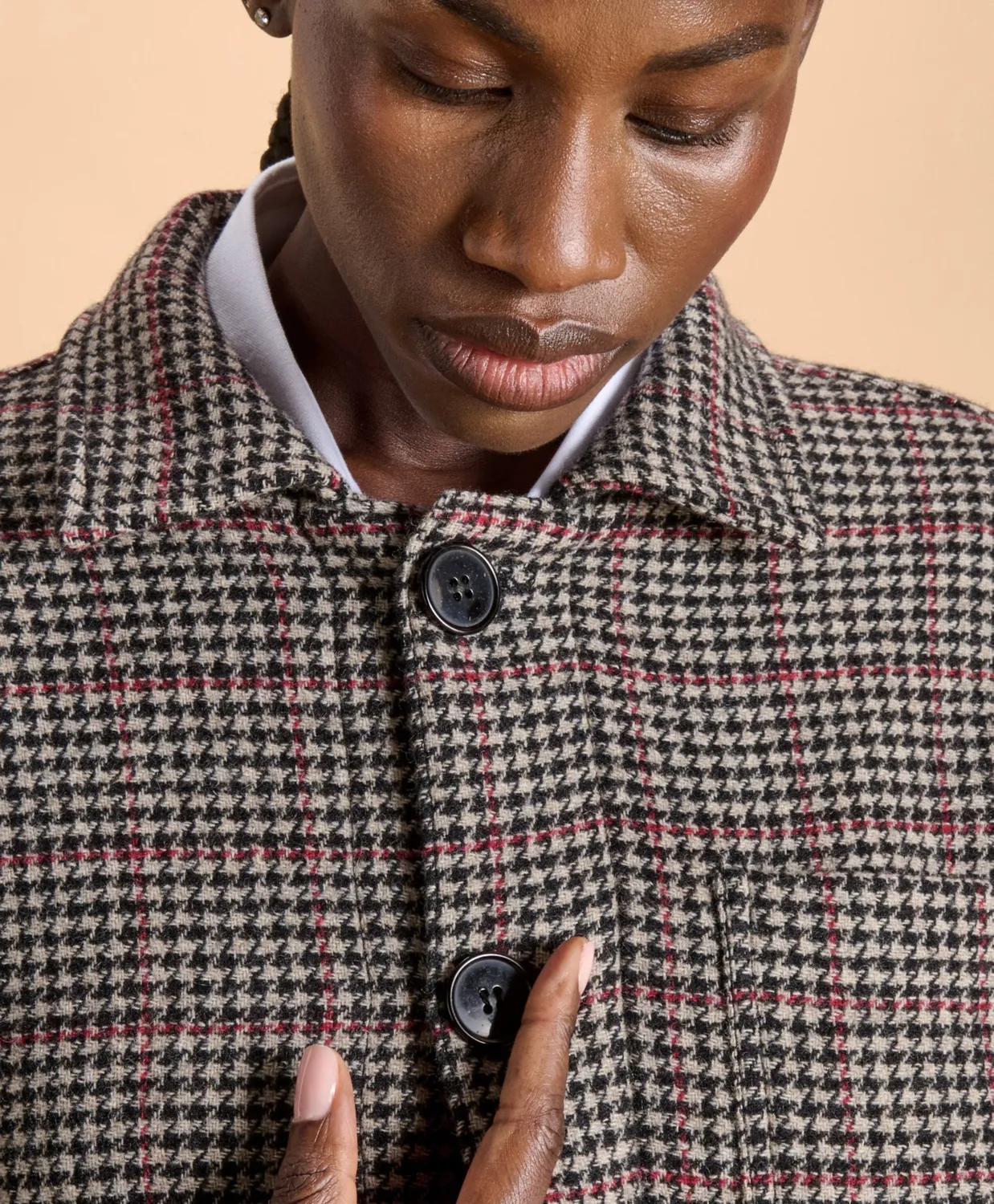 SOUBACQ Le Bleu Lenno veste de travail pied-de-poule