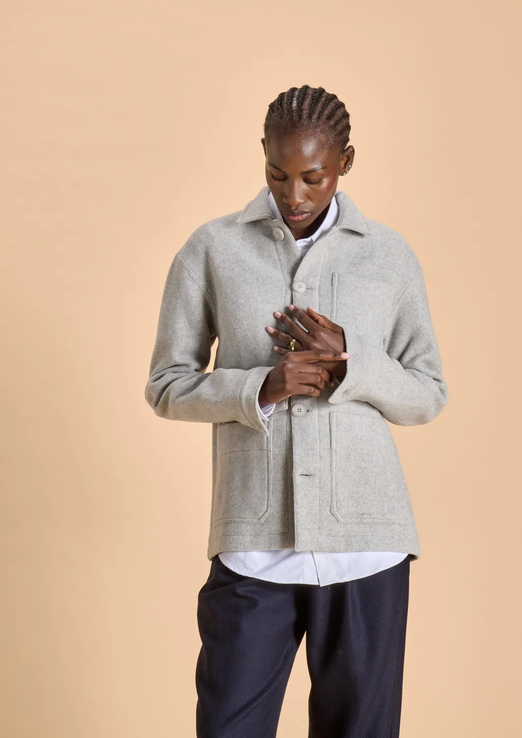 SOUBACQ Le Bleu Montespan veste de travail laine pure