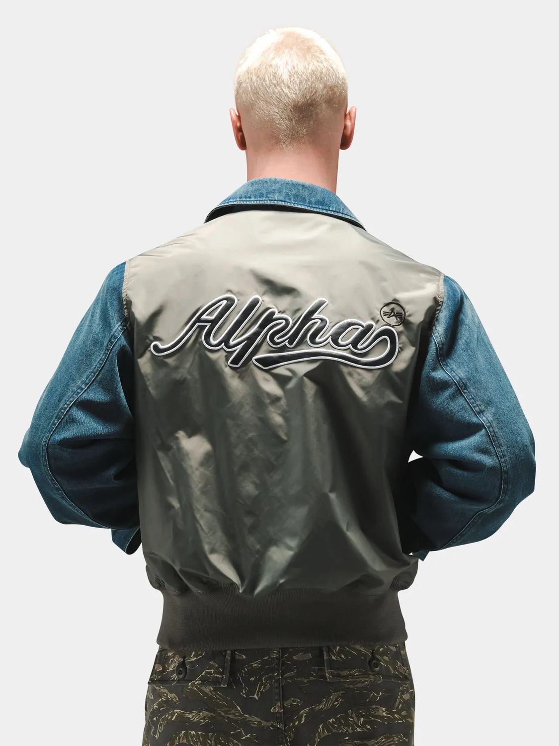 Alpha Industries Flight blouson bomber denim gris field