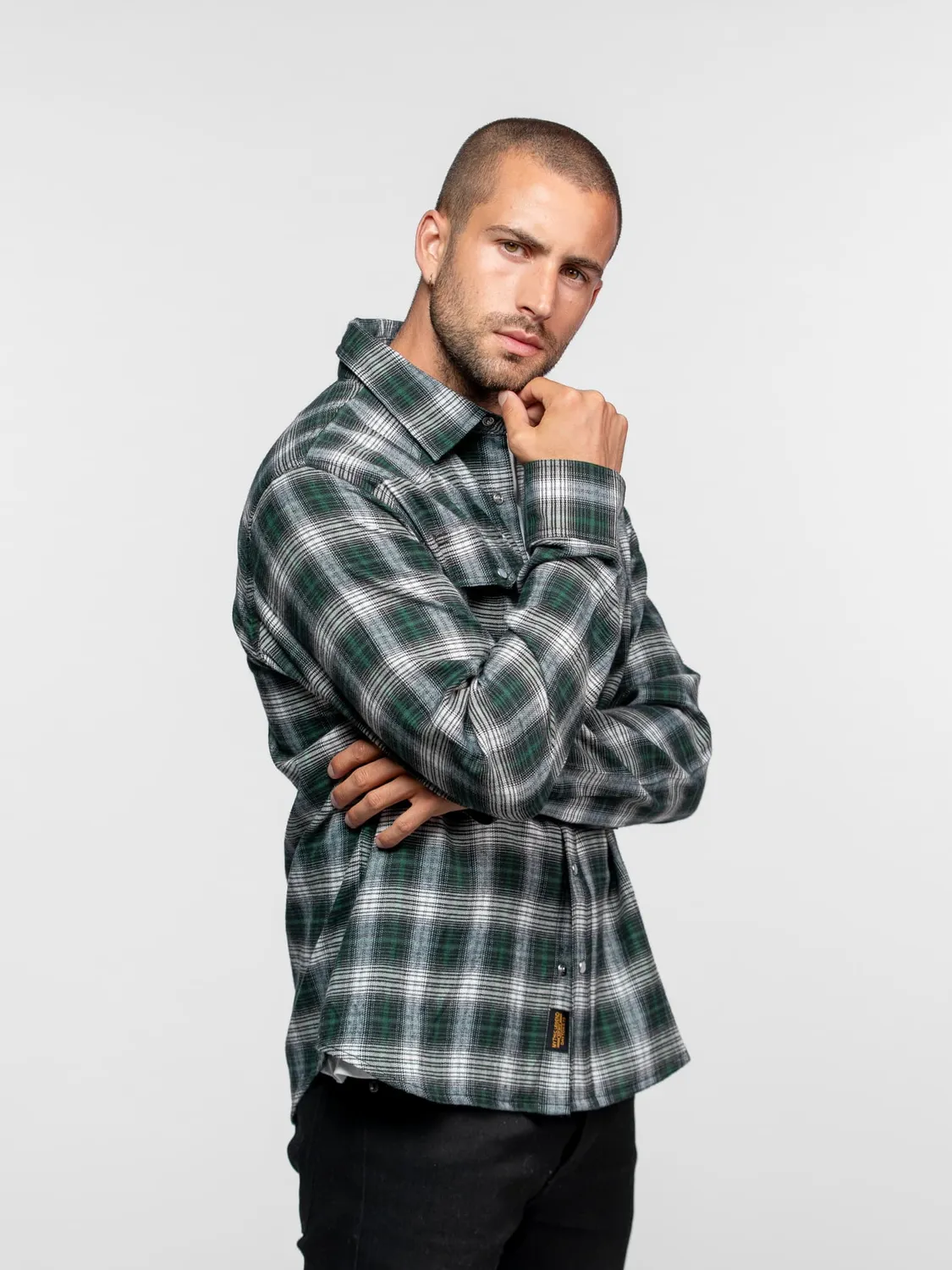 Daytona Burns chemise flanelle verte chaude