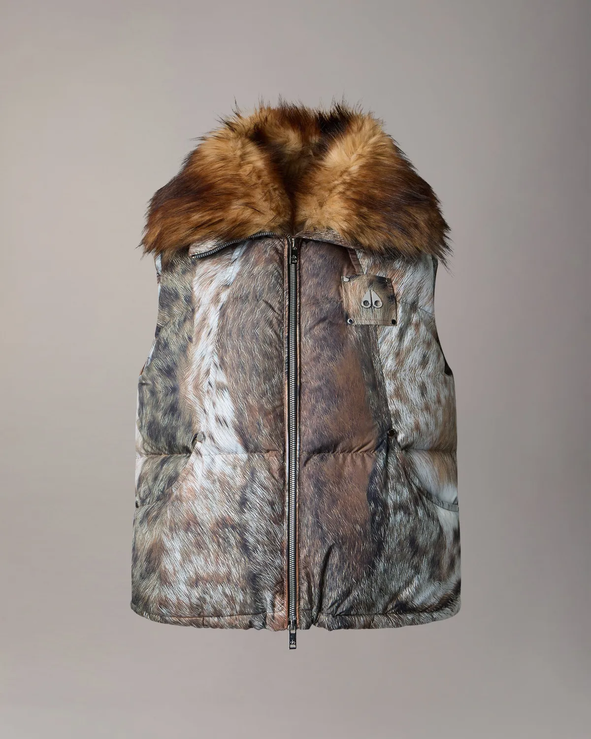 Moose Knuckles Everest gilet imprimé wild chaud