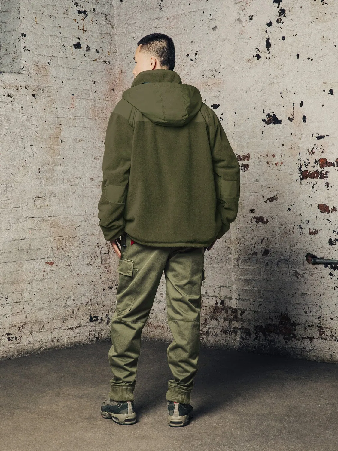 Alpha Industries Mixed Media sweat polaire zip vert foncé