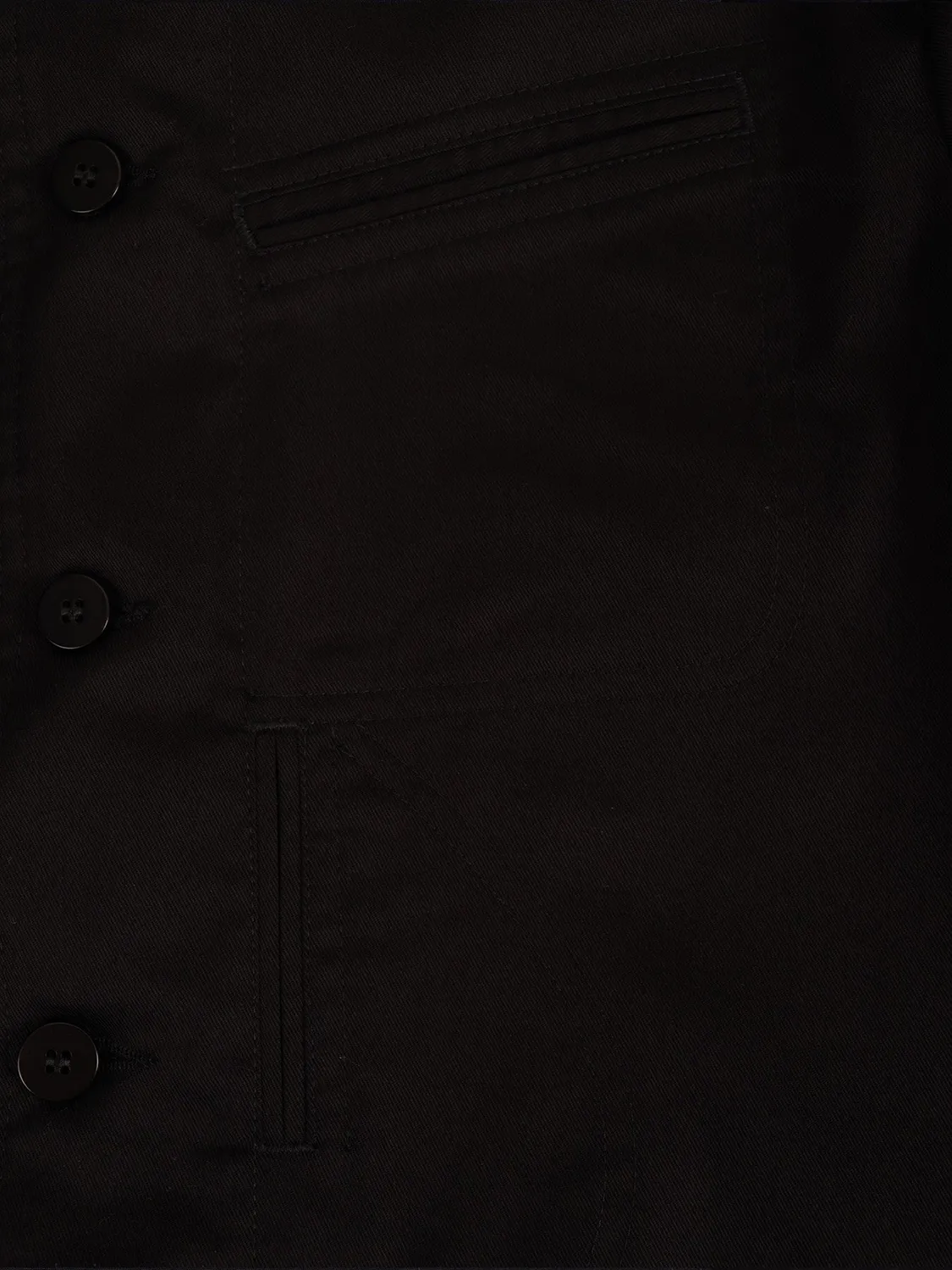 Hollington Architecte veste serge coton noire stretch col Nehru