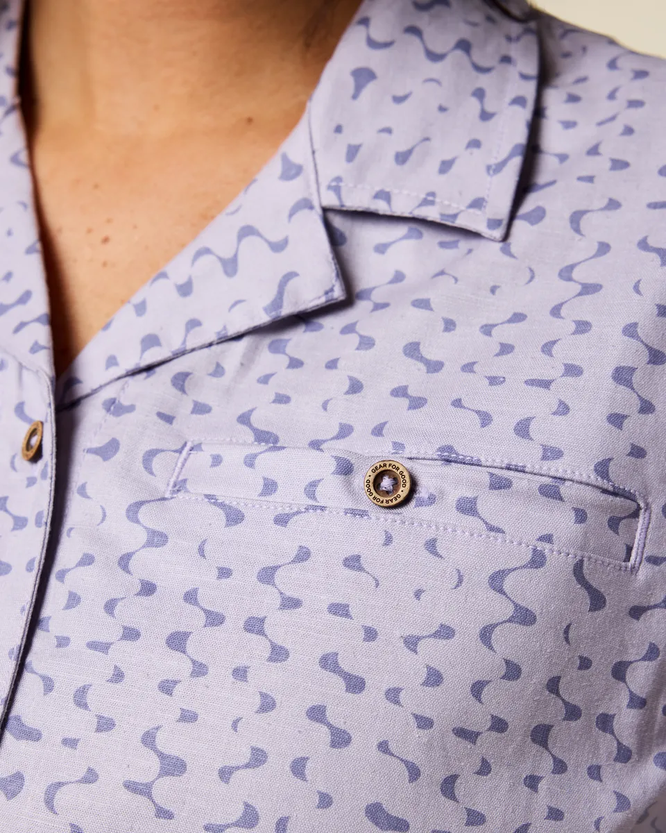 Cotopaxi Afuera Button Up chemise femme Shimmer Honeydew légère