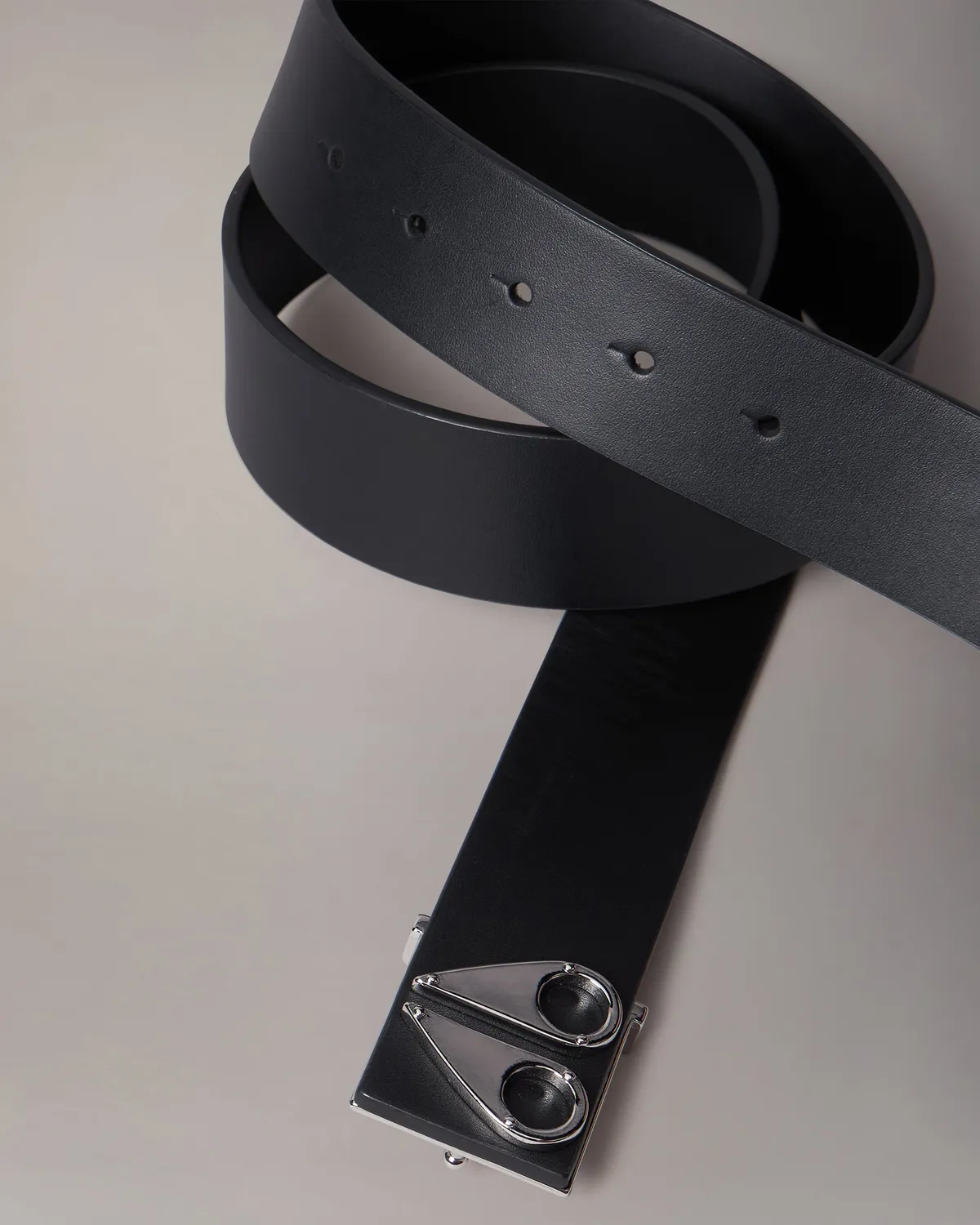 Moose Knuckles Logo Icon Belt ceinture argent boucle logo