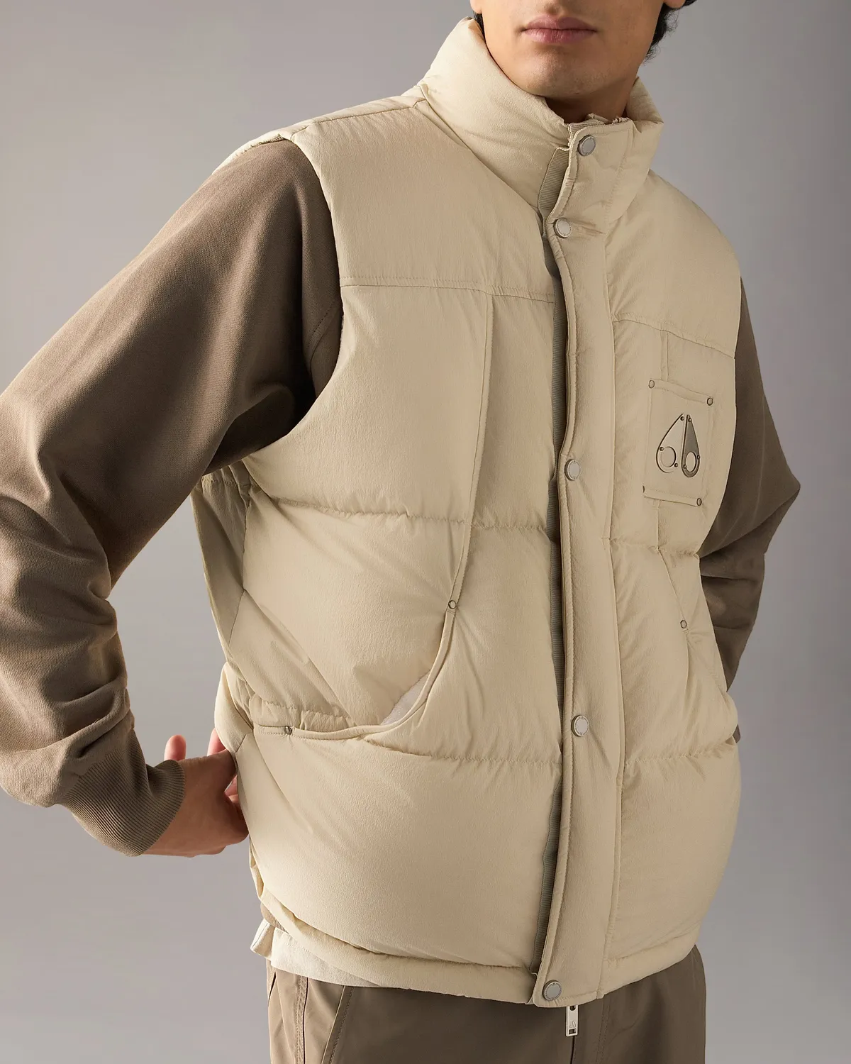 Moose Knuckles Everest Down Puffer gilet alabaster léger