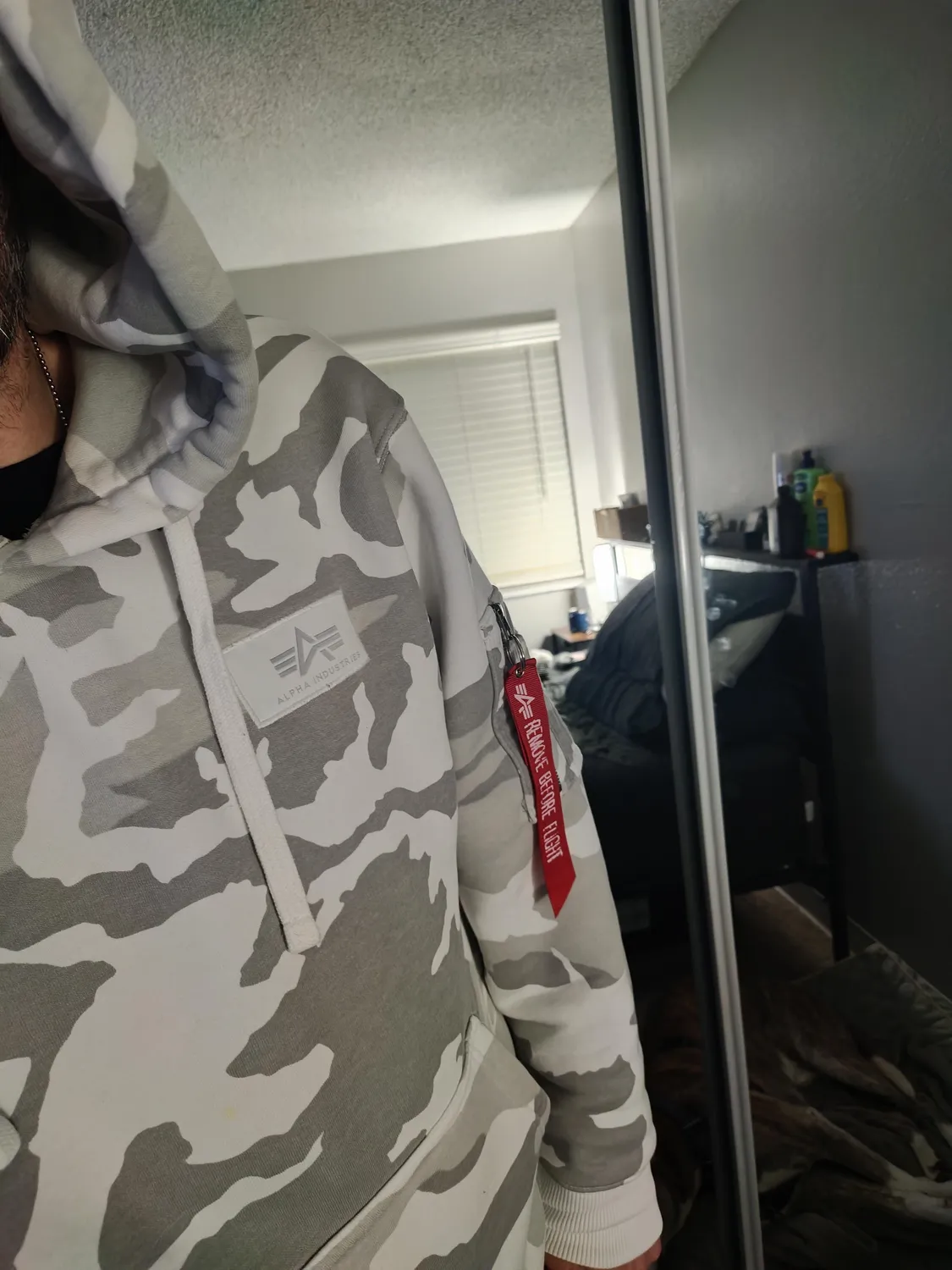 Alpha Industries Backprint hoodie camo coton homme