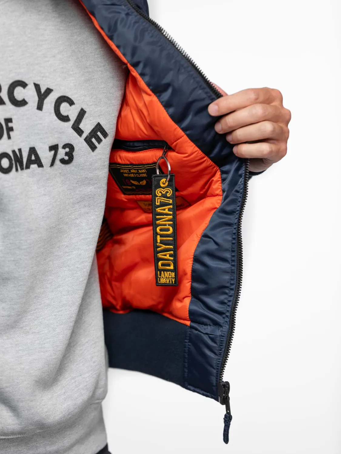 DAYTONA Hanford veste aviateur homme nylon kaki