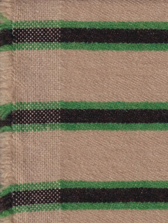 Hollington Joker tissu laine coton écru rayé 4 m