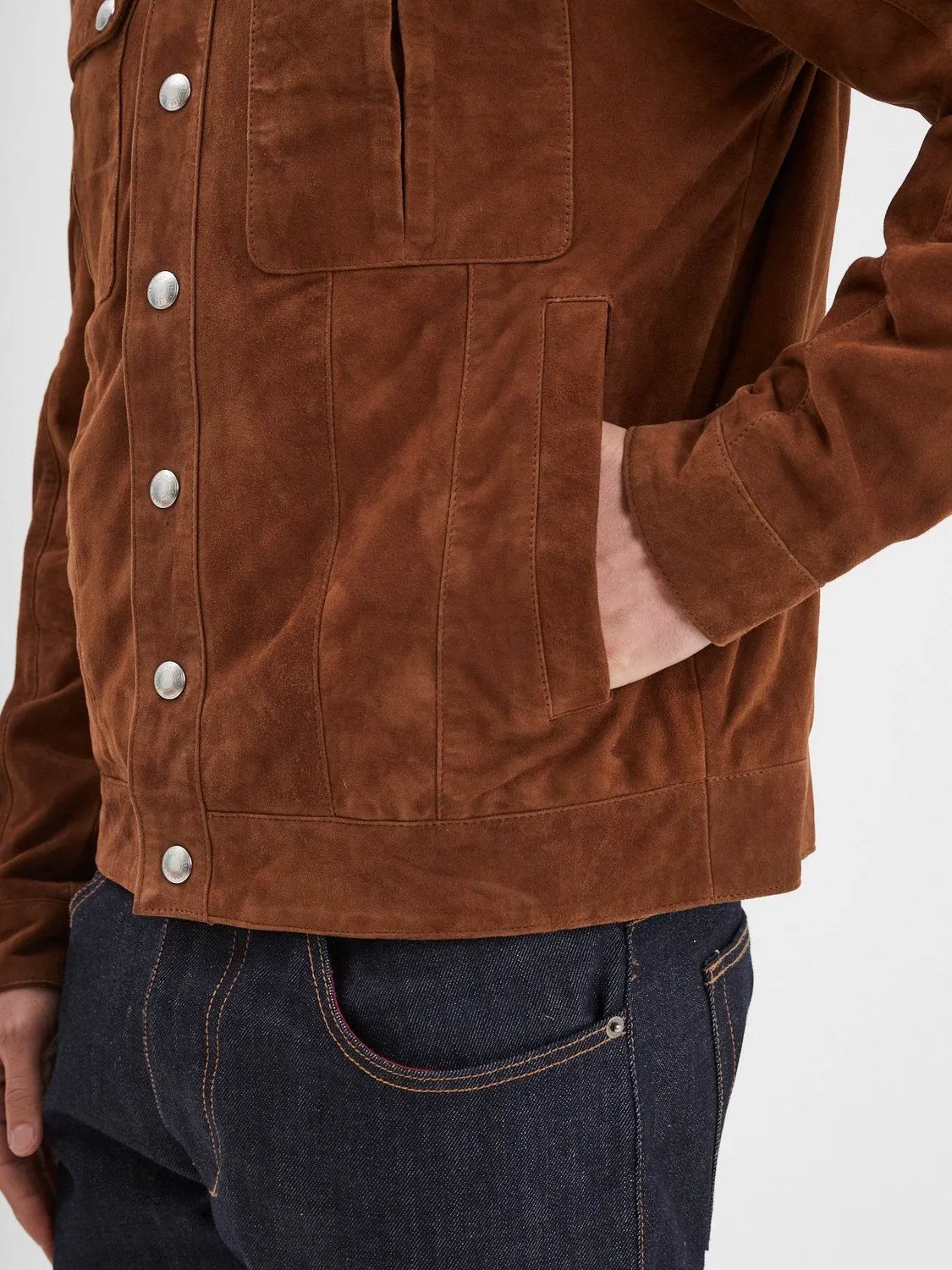 Daytona Smith FM-102574 veste daim homme tobacco chèvre