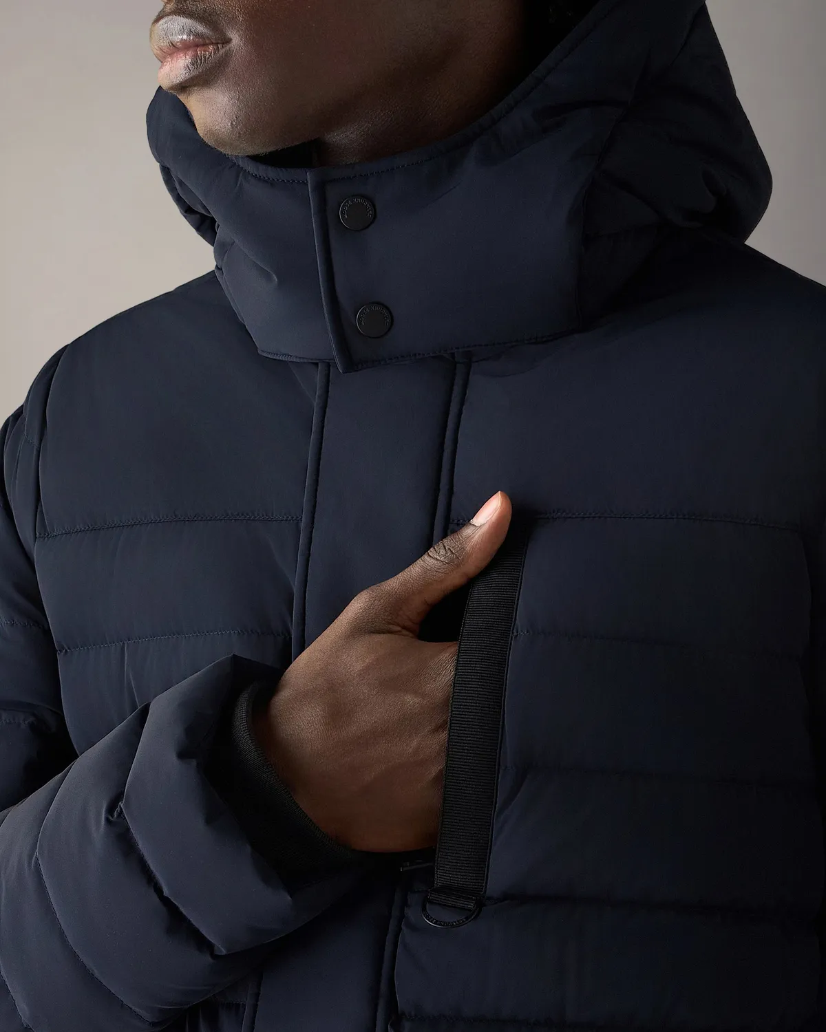 Moose Knuckles Greystone doudoune bleu marine grand froid
