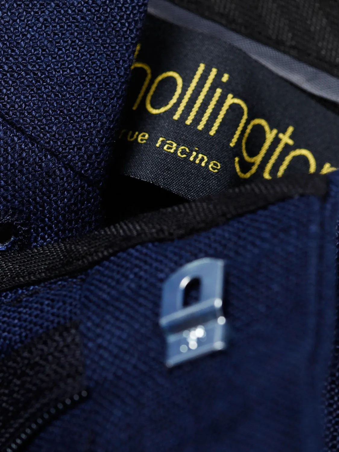 HOLLINGTON pantalon Siza coupe italienne toile lin natté marine 38