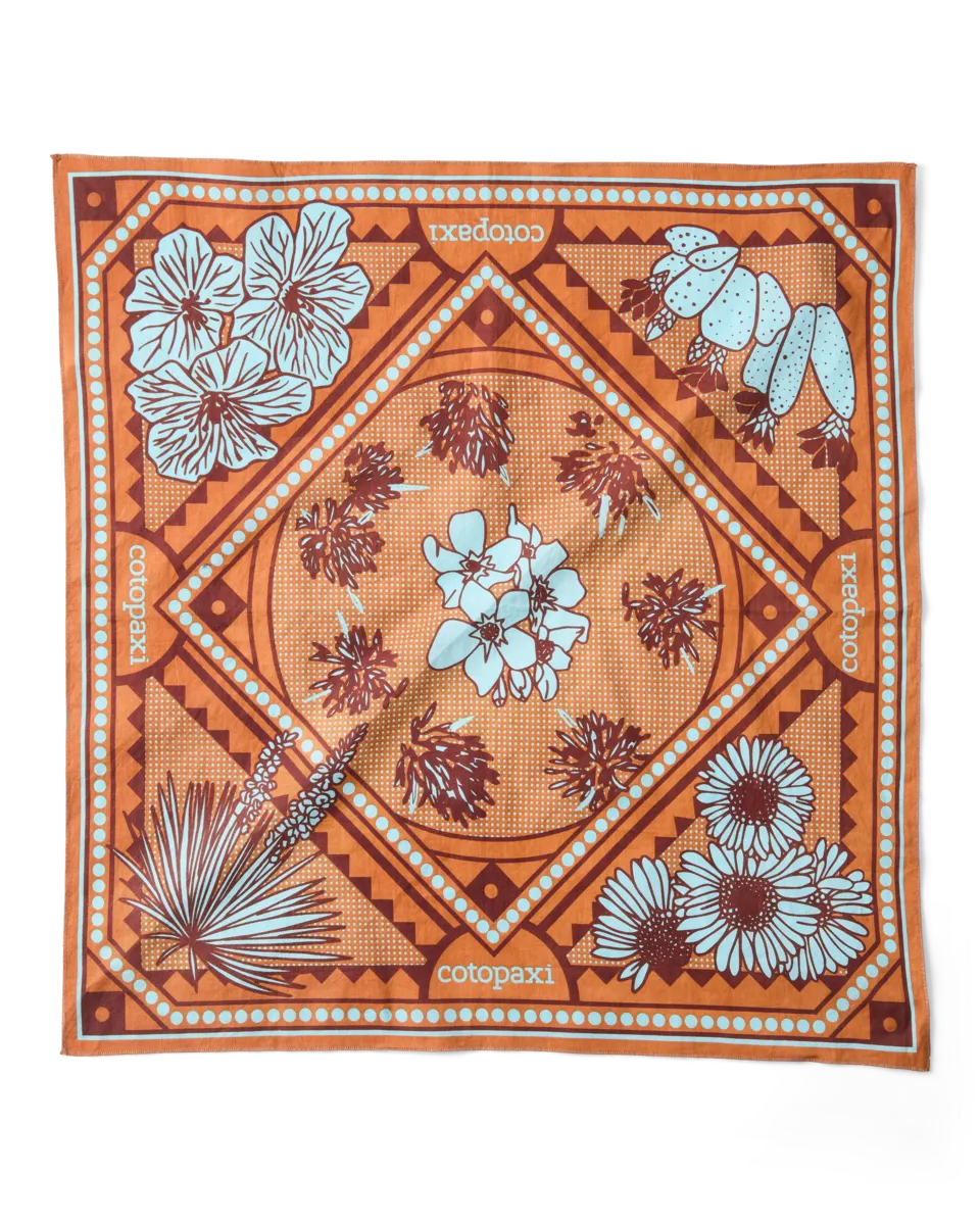 Cotopaxi Organic Cotton bandana Llama Camp coton bio