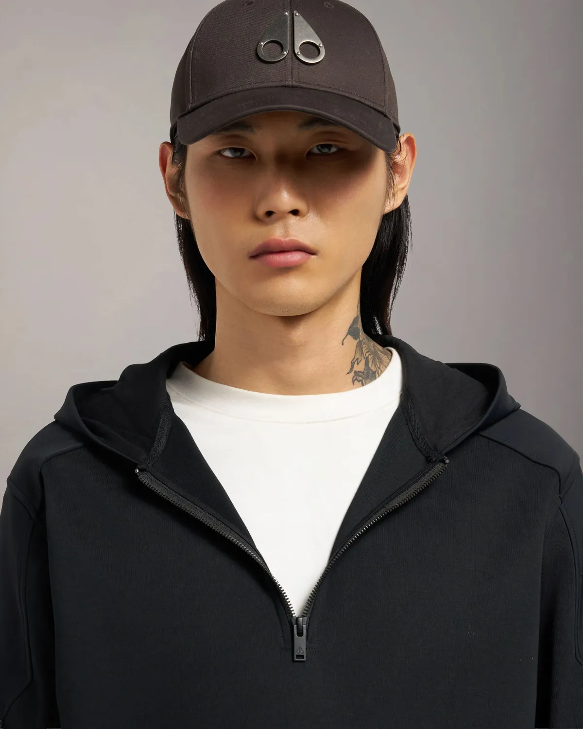 Moose Knuckles Dalon Hoodie sweat noir zippé