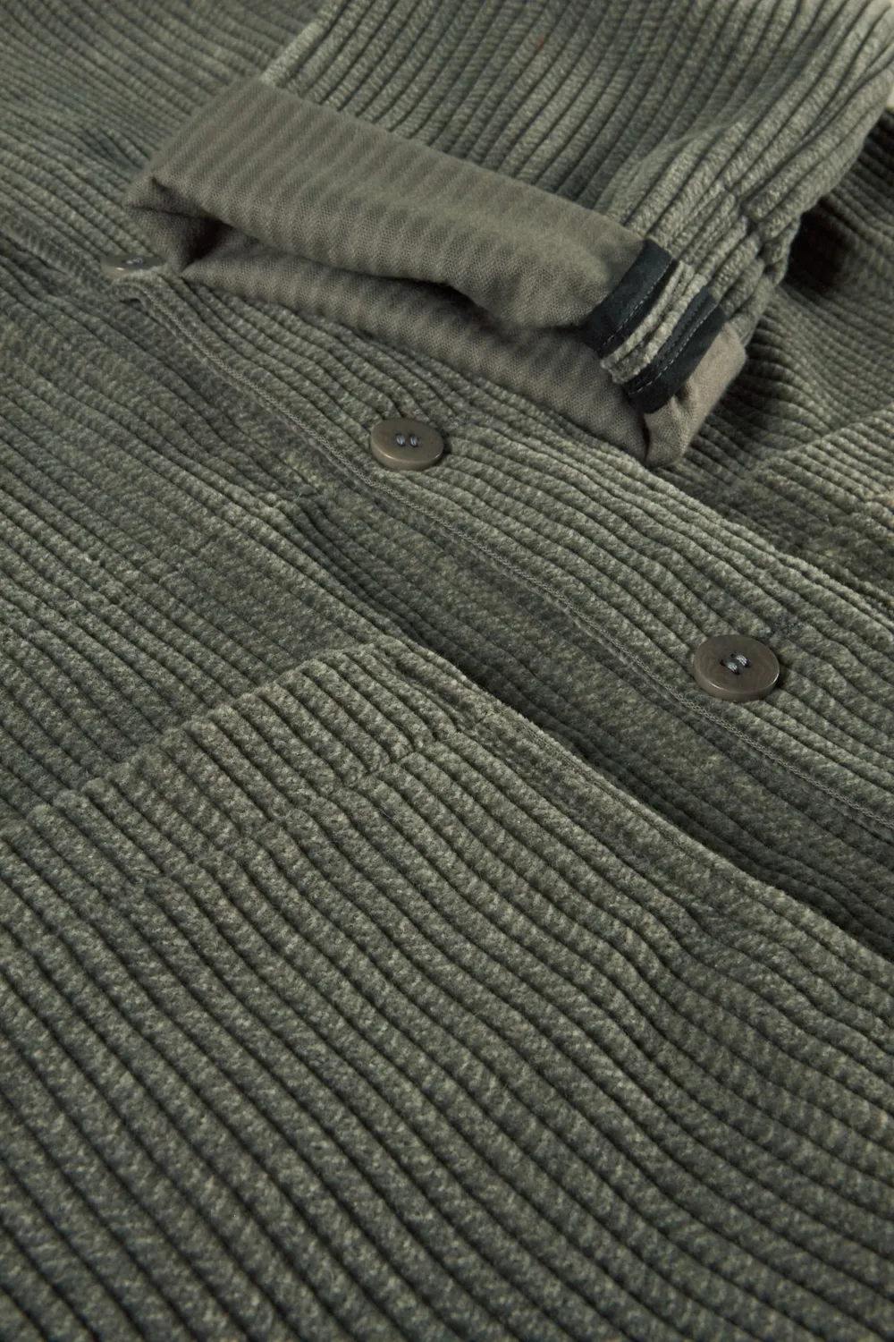Hollington Naipaul veste velours coton gris chevrons