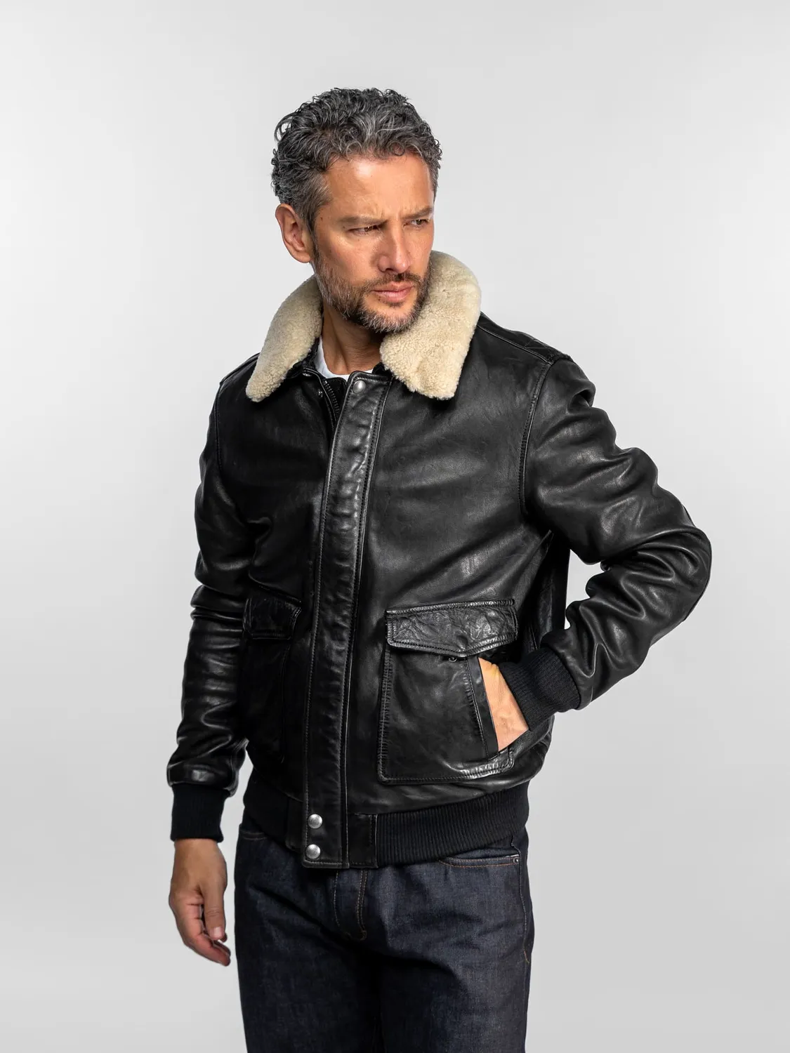 DAYTONA Corsair blouson aviateur cuir mouton bison