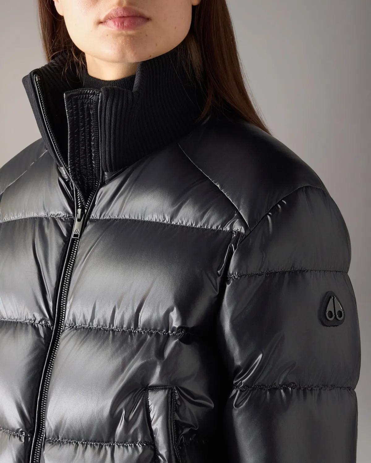Moose Knuckles Queens bomber duvet noir