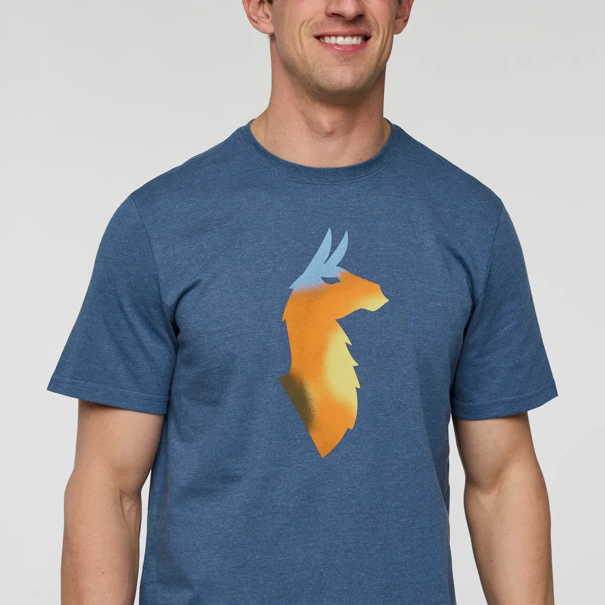 Cotopaxi Bitmap Llama t-shirt homme Deep Sea coton bio
