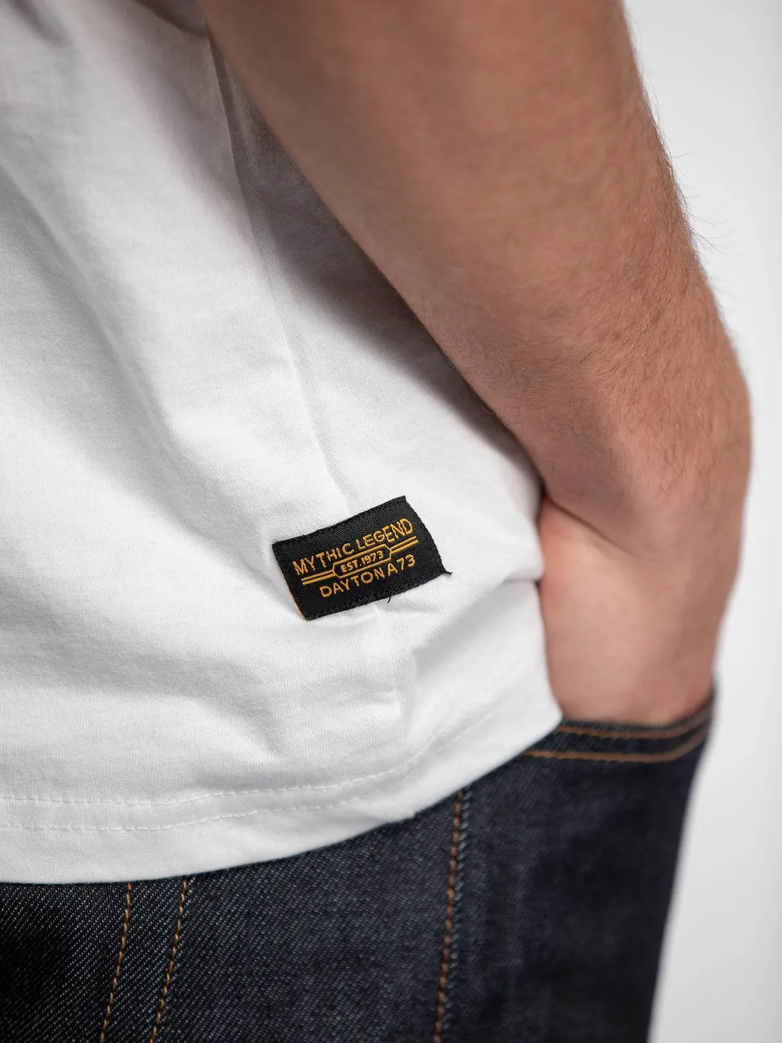 DAYTONA Hopis t-shirt homme coton effet délavé biker