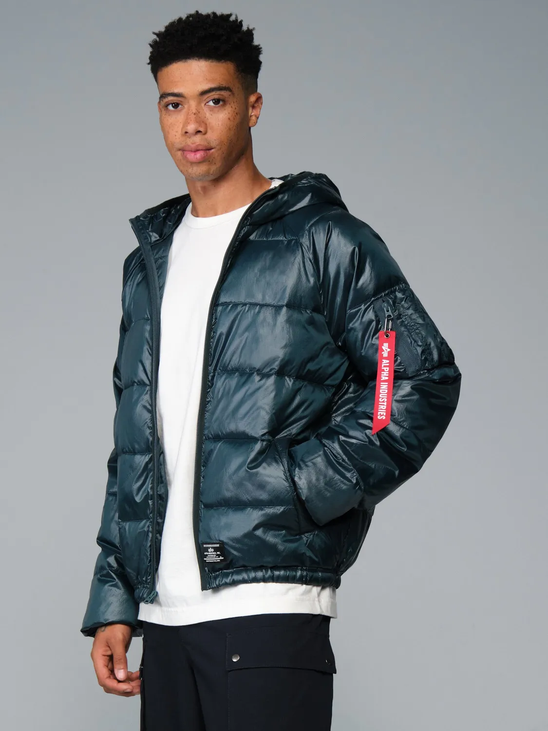 Alpha Industries Laughlin doudoune capuche Midnight Teal