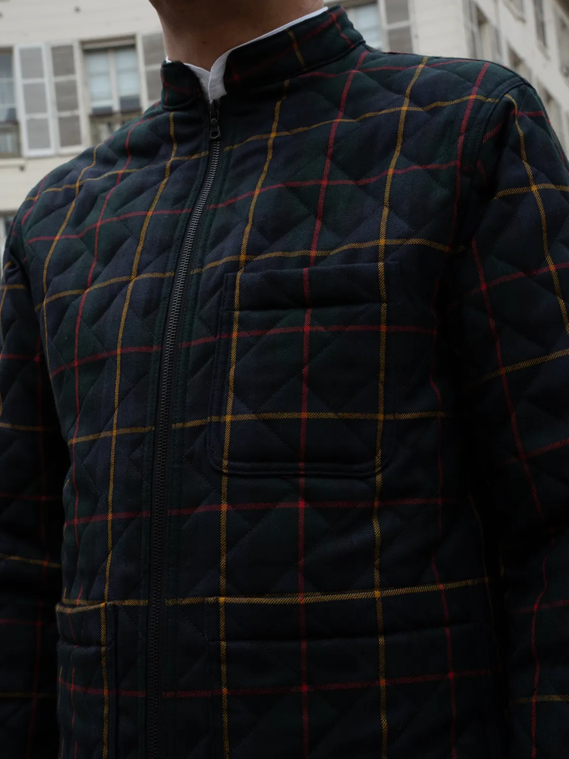 Hollington Naipaul veste tartan MacLeod matelassée