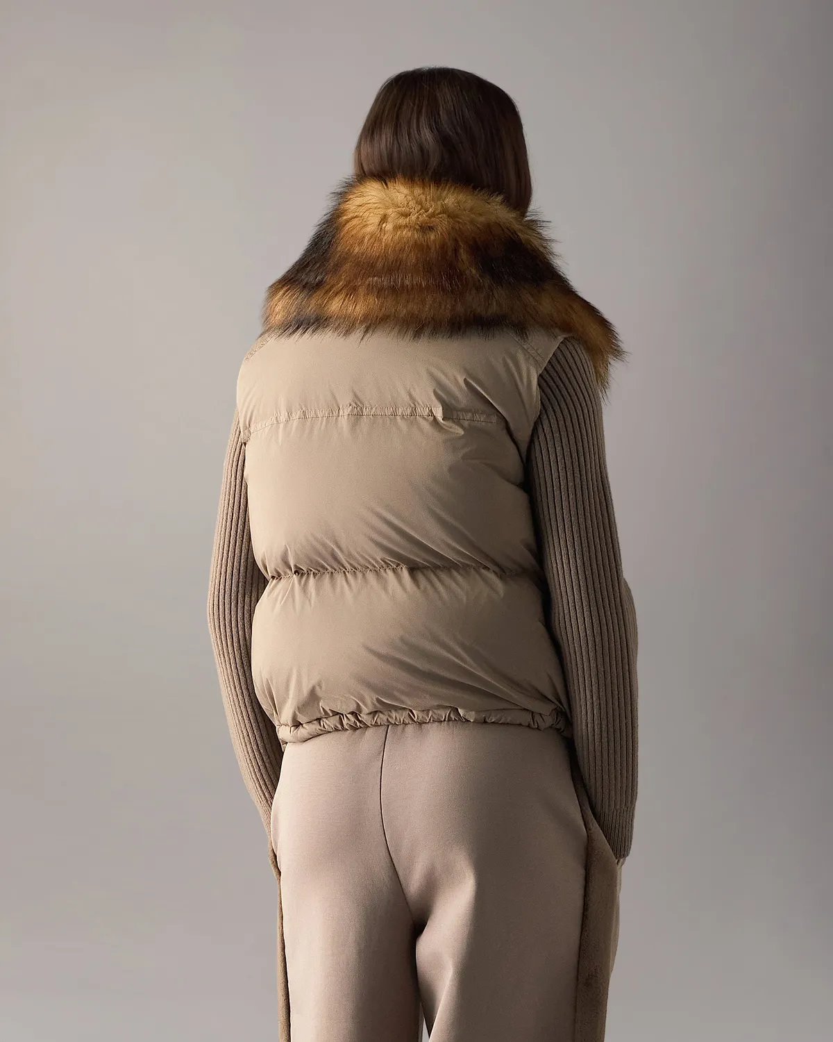 Moose Knuckles Everest gilet duvet gris Ashen sans manches