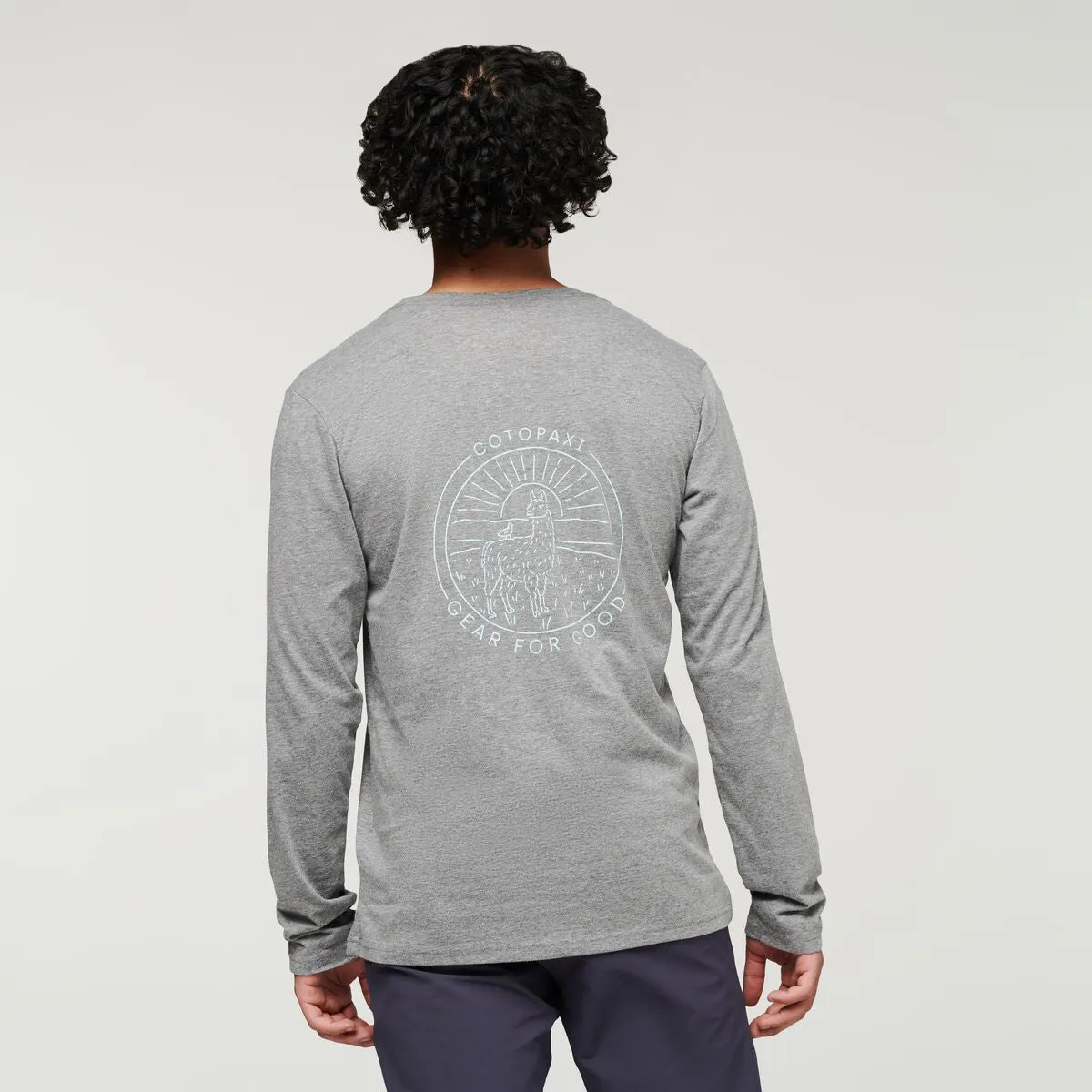 Cotopaxi Hello Llama t-shirt homme Chestnut manches longues