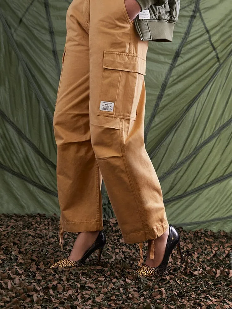 Alpha Industries M-65 pantalon cargo femme marron rigide