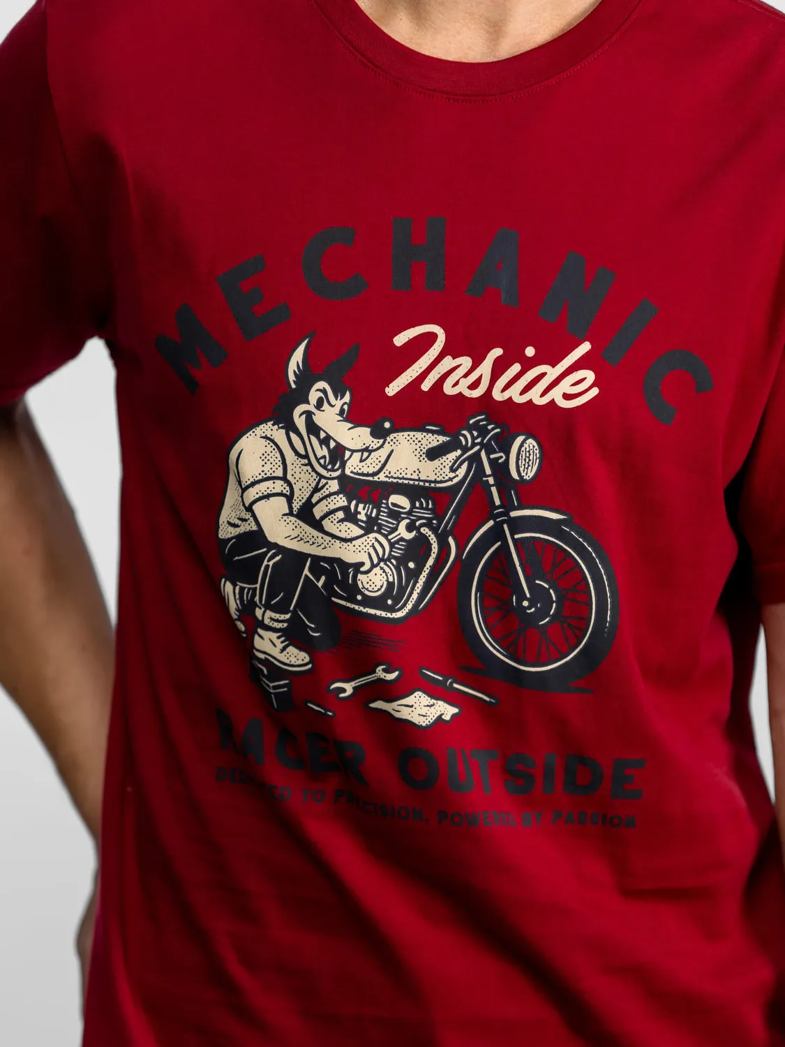 Daytona Norfolk t-shirt moto Vintage Blue coton