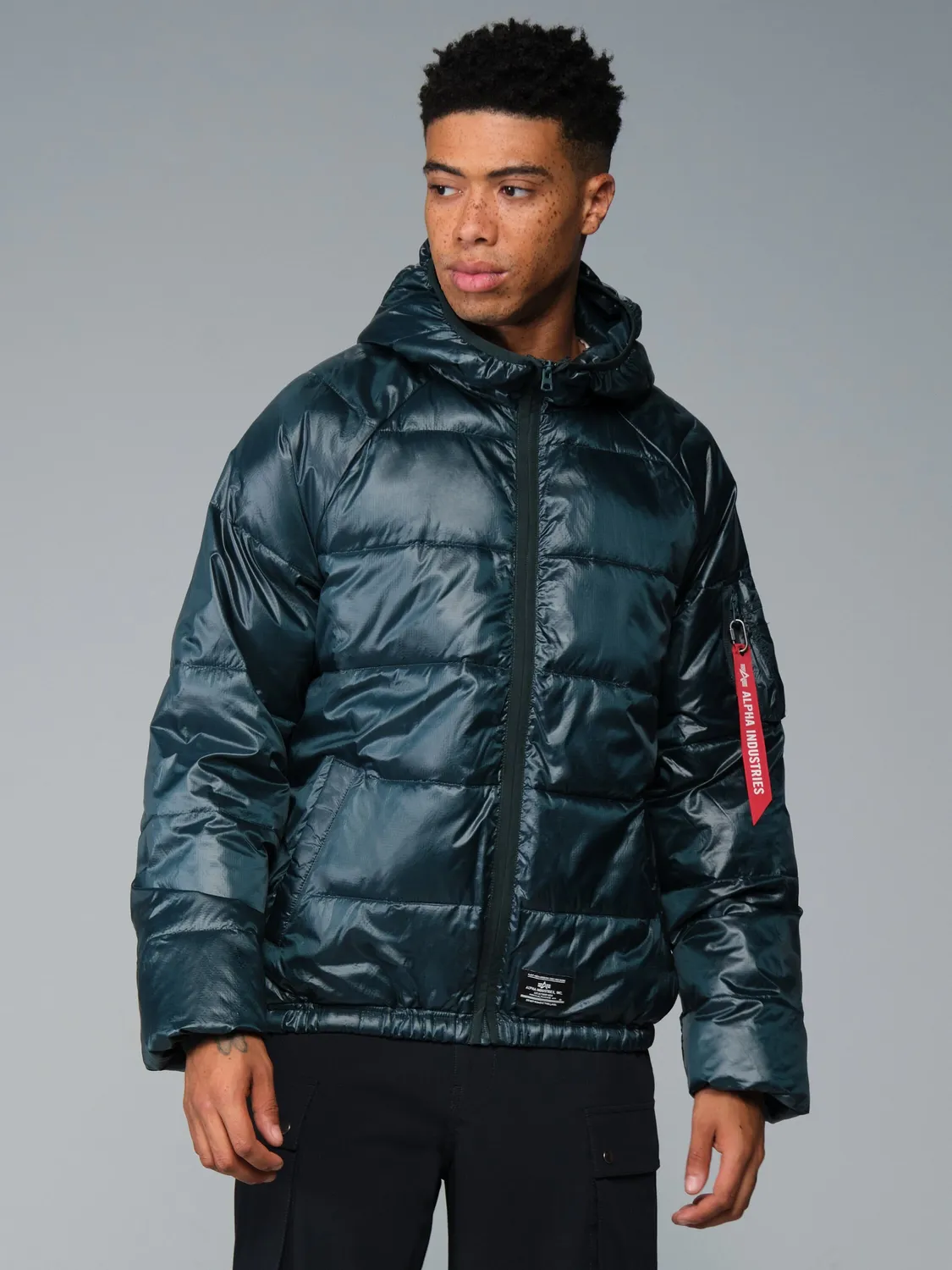 Alpha Industries Laughlin doudoune capuche Midnight Teal