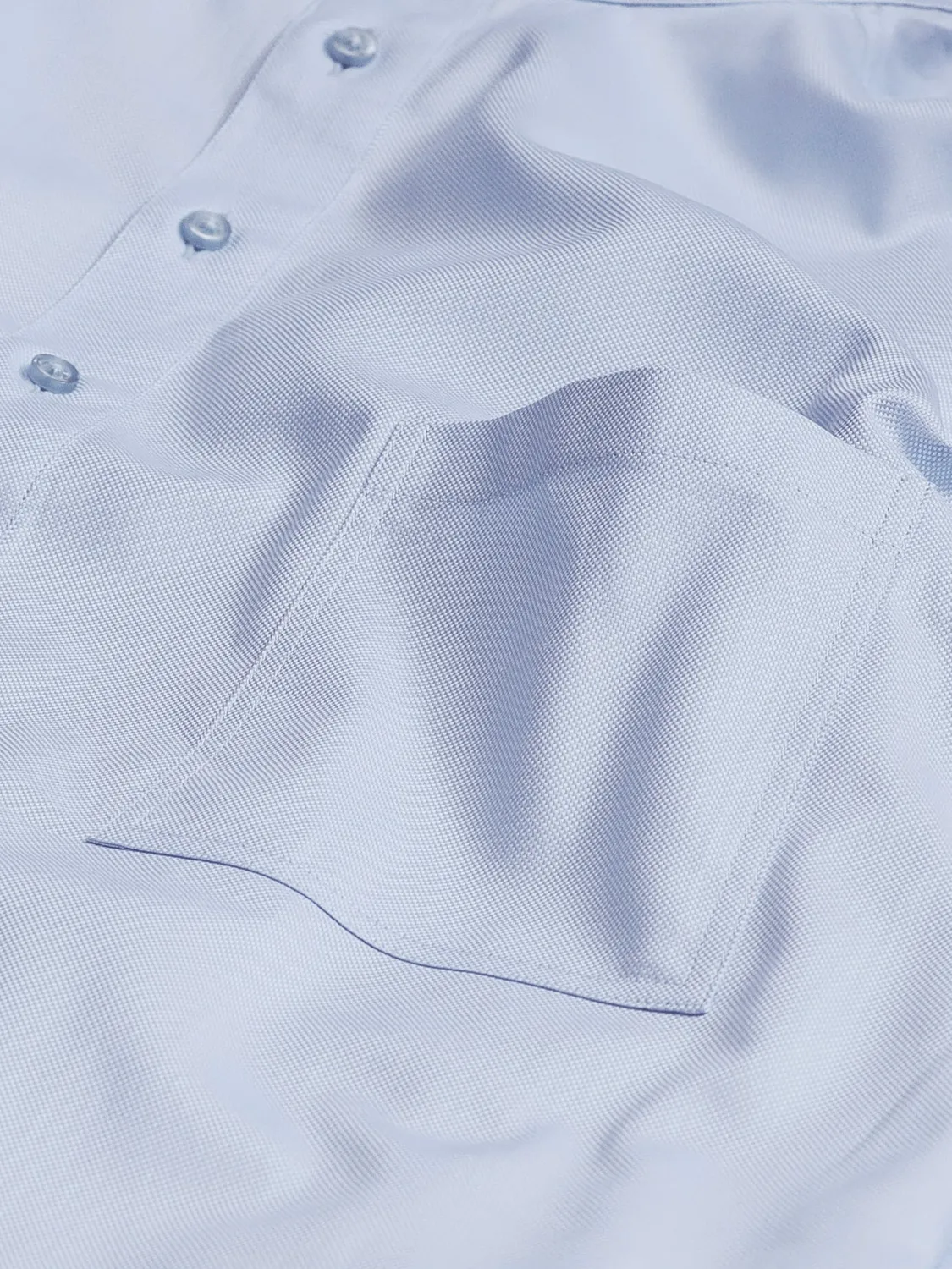 Hollington col mao azur chemise coton bleu