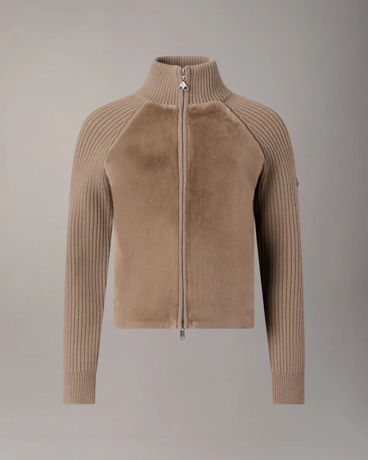 Moose Knuckles Junction pull hybride zippé gris