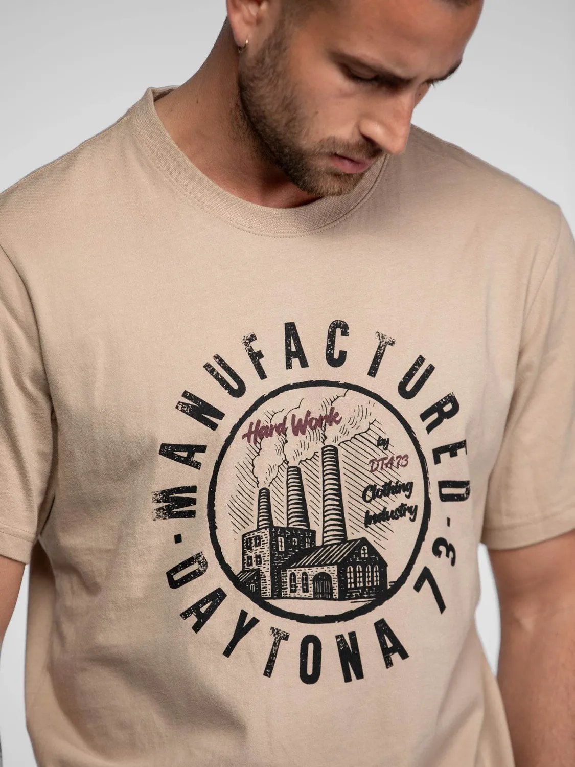 Daytona Froster T-shirt homme coton imprimé worker