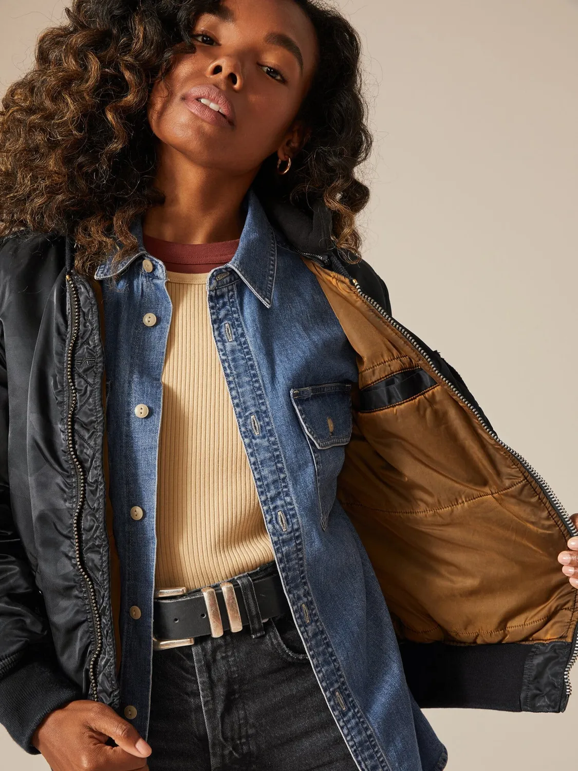 Alpha Industries MA-1 Hooded Battlewash blouson camo noir