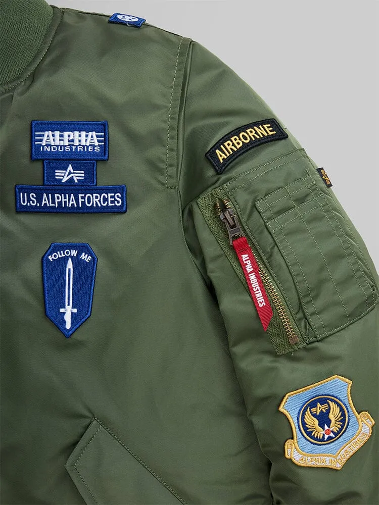 Alpha Industries MA-1 Squadron Blouson enfant sauge nylon