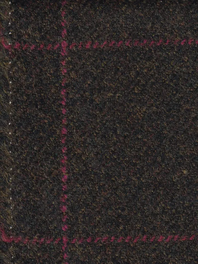 Hollington tweed british racing green tissu laine rose 1 m