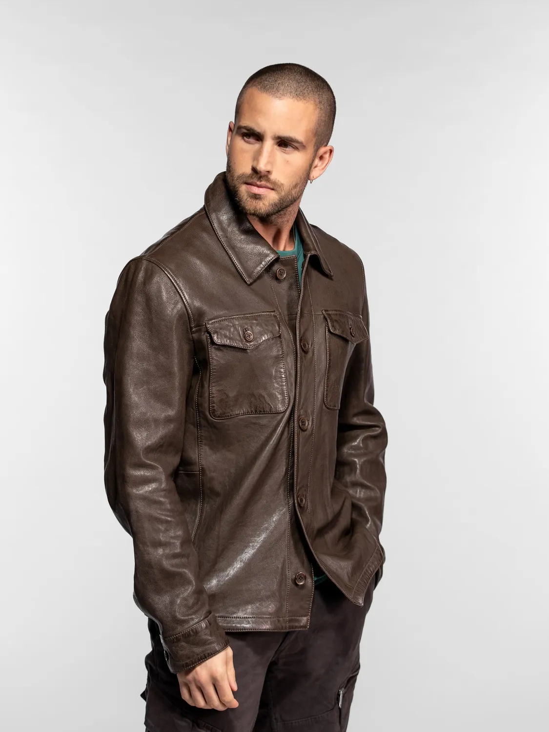 Daytona Bliss blouson cuir agneau chocolate tannage vegetal