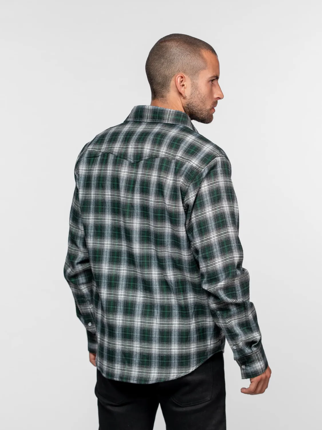 Daytona Burns chemise flanelle verte chaude