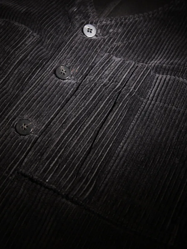 Hollington 20 poches gilet velours laine noir