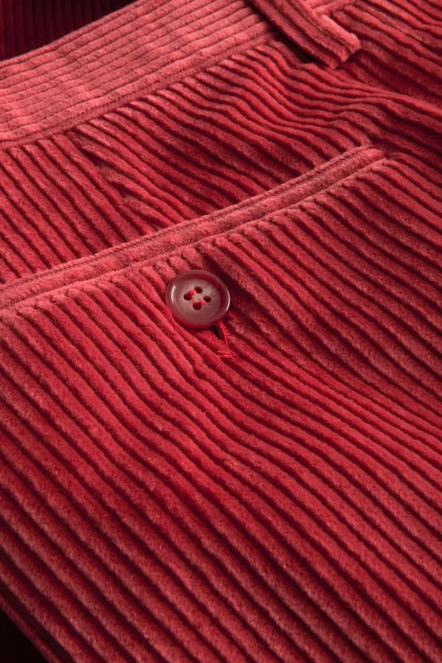 Hollington Siza pantalon velours laine vieux rose ajusté